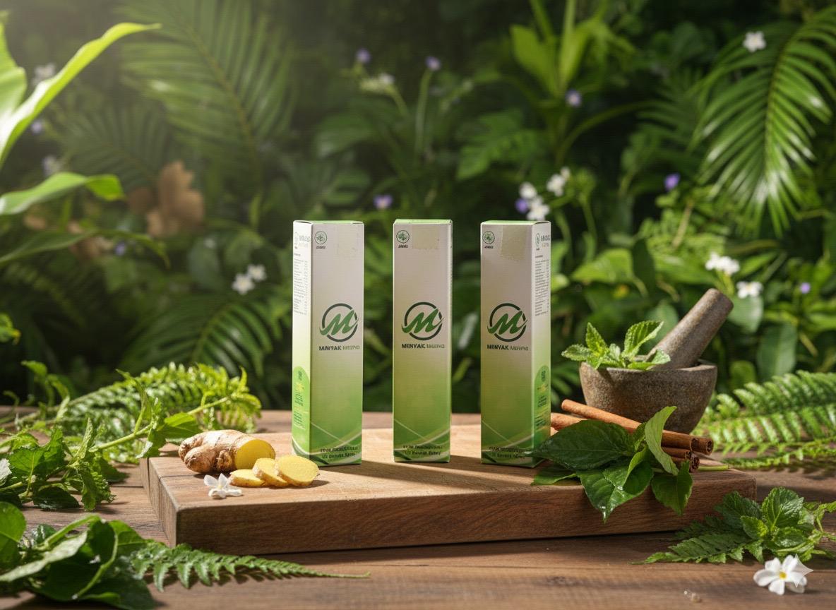 Minyak gosok herbal tradisional dengan bahan alamiah